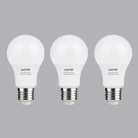 Bộ 3 Bóng Đèn LED Bulb MPE 7W 6000-6500K E27 60 - Ánh sáng trắng