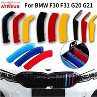 Bộ 3 Cái Kẹp Lưới Tản Nhiệt Bằng ABS Hình Lá Cờ Đức Cho BMW F30 F31 G20 G21 3 Series 2021 2020 2013-2019 M Power