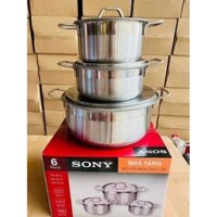 Bộ 3 cái nồi sony inox
