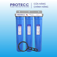 Bộ 3 Cấp Lọc Thô Đầu Nguồn 20 Inch ( 3 Xanh ) PROTECC PT207 Chính Hãng - Lọc Tổng Đầu Nguồn, Chung Cư