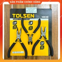 Bộ 3 Cây Kềm Điện, Cắt, Nhọn 4.5 Inch Tolsen 10038