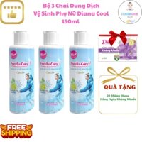 Bộ 3 chai Dung dịch vệ sinh nữ Fresh&Care 150ml Bảo vệ Toàn Diện lần đầu tiên Diana Unicharm