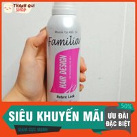 Bộ 3 chai  Mousse Tạo Kiểu Tóc Nữ FAMILIAR TRẮNG 250ml Dạng Mềm - Chai Keo Xịt Vuốt Tóc Giữ Nếp cho Nam Nữ - Gôm Xit Tóc