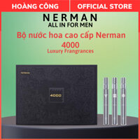 Bộ 3 chai nước hoa nam Nerman 4000, Thể tích 10ml/chai, Hương thơm mạnh mẽ lôi cuốn lưu hương tới 8 tiếng