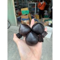 Bộ 3 Chiếc Cóng chim chào mào gỗ mun - Cóng đựng thức ăn cho chim (Đế nhọn)