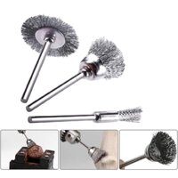 Bộ 3 Chổi Đánh Rỉ SFK Chữ T U I Màu Vàng Đen Bạc Chất Liệu Thép Đồng Lynong Trục 3mm