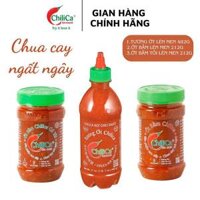Bộ 3 Chua Cay Ngất Ngây: Tương Ớt Tươi Chilica 482g - Ớt Bằm Chilica 212g - Ớt Bằm Chilica Có Tỏi 212g