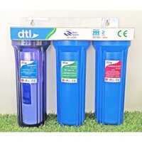 Bộ 3 cốc lọc nước 10inch cho nhà Bếp | Bộ lọc thô 3 cấp cho máy pha cafe | Bộ 3 cốc lọc thô