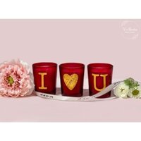 Bộ 3 cốc nến thơm Clava hương Hoa Hồng