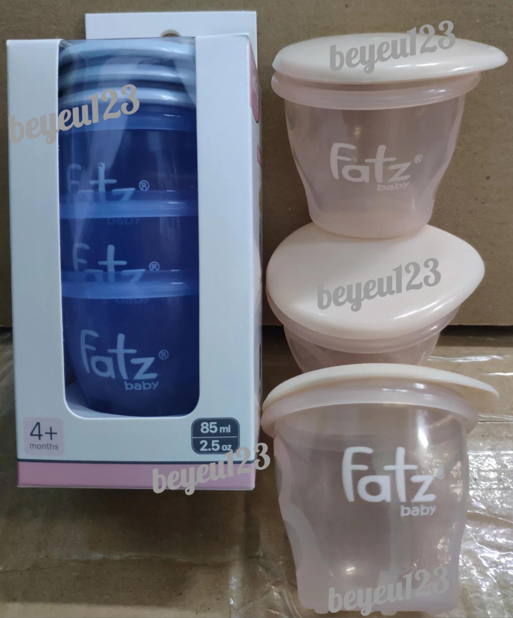 Bộ 3 cốc trữ thức ăn dặm Fatzbaby - 85ml
