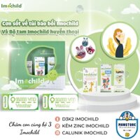 Bộ 3 combo chăm bé IMOCHILD, Vitamin D3K2-MK7, Kẽm ZinC Imochild và Siro tăng đề kháng Imochild