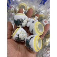 Bộ 3 Cóng sứ Decan lồng chim Vành Khuyên