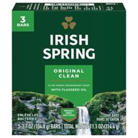 Bộ 3 cục xà phòng nam authentic Irish Spring Deodorant Bar Soap Original 3x104,8g (Mỹ)