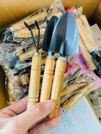 Bộ 3 cuốc xẻng mini trồng cây, dụng cụ làm vườn chăm sóc cây cảnh