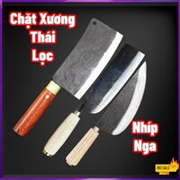 Bộ 3 dao bếp chặt xương bò rèn thủ công từ nhíp ô tô