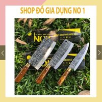 Bộ 3 dao nhà bếp cán gỗ cẩm chỉ làm từ nhíp xe ô tô chống cong vênh sứt mẻ