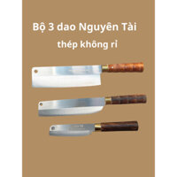 Bộ 3 dao rèn thép trắng không rỉ Nguyên Tài freeship