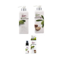 Bộ 3 Dầu gội & xả & dưỡng tóc chiết xuất hạt Argan và dầu Olive BEAUA Argan & Olive Oil Shampoo 550ml