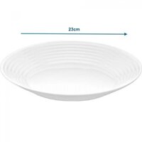 Bộ 3 Đĩa Sâu Lòng Thuỷ Tinh Vân Nổi Sọc Ngang Trắng Hiệu Luminarc 23cm