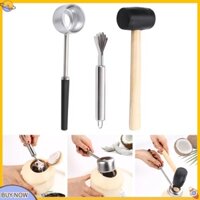 Bộ 3 Dụng Cụ Khui Dừa Bằng Thép Không Gỉ Cao Cấp