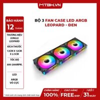Bộ 3 Fan Case Led Argb Leopard - Đen - Ghép Nối Không Dây (Gió Thuận)