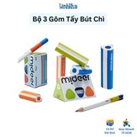 Bộ 3 gôm tẩy bút chì hình tam giác cho bé nhỏ dễ cầm - Mideer Holdie Eraser