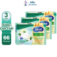 Bộ 3 hộp Bông trang điểm (bông tẩy trang) cao cấp Silcot Premium 66 miếng/hộp