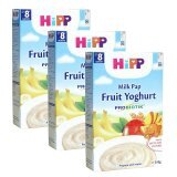 Bộ 3 hộp Bột ăn dặm hoa quả & sữa chua Hipp 250g