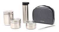 Bộ 3 Hộp Cơm Inox Giữ Nhiệt Lock&Lock LHC8016S01 (Tặng Bình Giữ Nhiệt 400ml)