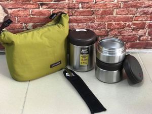Bộ 3 hộp cơm Lock&Lock Mushroom Hot Tank Lunch Box - LHC8025SLV