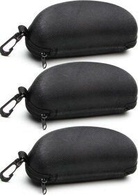 Bộ 3 Hộp Đựng Mắt Kính Có Móc Treo Màu Đen