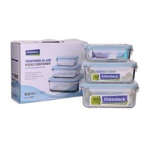 Bộ 3 hộp đựng thực phẩm Glasslock GL1044