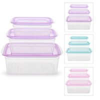 Bộ 3 hộp đựng thực phẩm nhựa Thái Lan 300 ml - 650 ml - 1.05 lít JCJ HN002-3