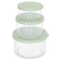 Bộ 3 hộp đựng thực phẩm nhựa 500 - 1000 - 2000 ml Inochi Hokkaido HIN.HOTR.BO02 Xanh nhạt