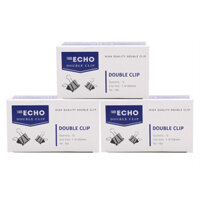 Bộ 3 Hộp Kẹp Bướm Echo 32mm - Đen