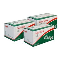 Bộ 3 hộp khẩu trang y tế 4U Med 50 cái x 3