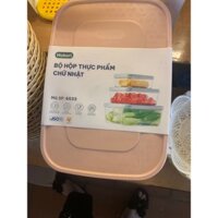 bộ 3 hộp nhựa chữ nhật đựng thực phẩm