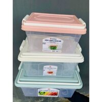 Bộ 3 Hộp nhựa đựng đồ, đựng thực phẩm đa năng có nắp gài và quai xách 1.7L - 4L - 8.5L ( kích thước to)