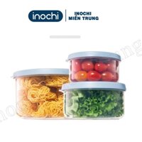 Bộ 3 hộp nhựa tròn đựng thực phẩm tròn Inochi (750-1500-2500ml)