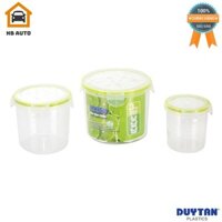 Bộ 3 Hộp Nhựa Tròn Đựng Thực Phẩm Duy Tân Matsu T02 (400ml-900ml-1500ml) No.453/No.456/No.459