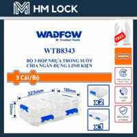 BỘ 3 HỘP NHỰA TRONG SUỐT CHIA NGĂN ĐỰNG LINH KIỆN - HÀNG CHÍNH HÃNG