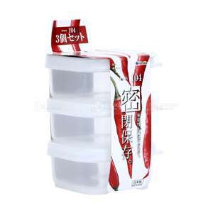 Bộ 3 hộp nhựa vuông Inomata Japan 160ml