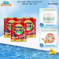 Bộ 3 Hộp sữa bột Nutifood GrowPLUS+ Đỏ (Suy Dinh Dưỡng) - (Lon 1.5kg) - Grow Plus