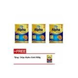 Bộ 3 hộp sữa bột Vinamilk Dielac Alpha Gold 4 1.5kg tặng 1 hộp Dielac Alpha Gold 4 900g (hộp thiếc)