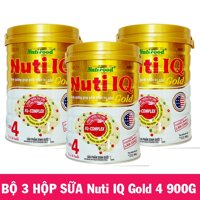 Bộ 3 hộp Sữa Nuti IQ gold step 4 900g