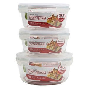 Bộ 3 hộp thủy tinh đựng thực phẩm Lock&Lock LLG861S903