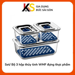 Bộ 3 hộp thủy tinh đựng thực phẩm WMF Top Serve