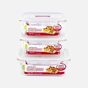 Bộ 3 Hộp Thủy Tinh Lock&Lock Euro LLG429S3