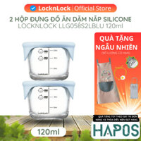 Bộ 3 hộp thủy tinh LocknLock Chính hãng, có nắp chia vạch đựng thức ăn dặm cho bé LLG508S3 để lò vi sóng - HAPOS MALL