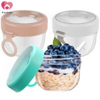 Bộ 3 Hũ Đựng Sữa Chua 20oz / 600ml Kèm Muỗng Gấp Gọn Tiện Dụng shopskc7812